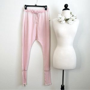 Free People Pink Winding Roads All Day Harem Leggings/Joggers